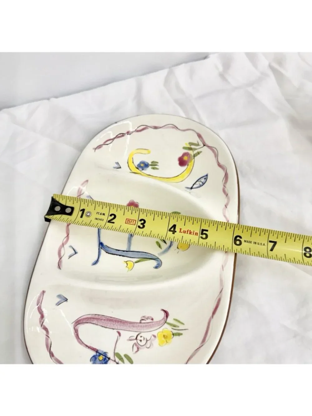 Stangl Hand Painted ABC Child’s Divided Plate & Mug Set Trenton NJ Vintage